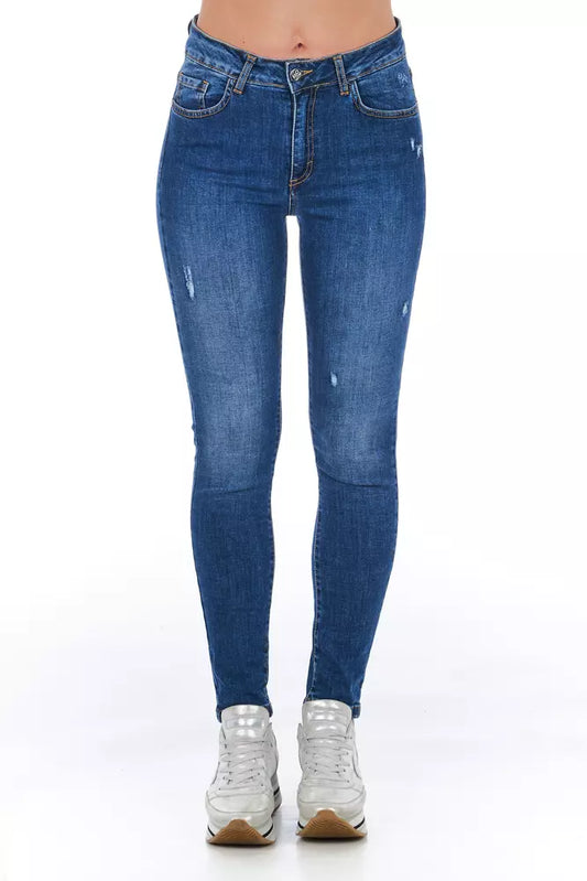 Frankie Morello Blue Other Fibres Women Jeans