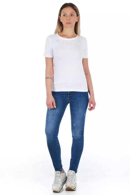 Frankie Morello Blue Other Fibres Women Jeans