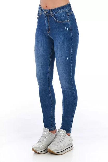 Frankie Morello Blue Other Fibres Women Jeans