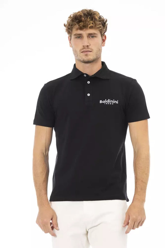 Baldinini Trend Black Cotton Men Polo-Shirt