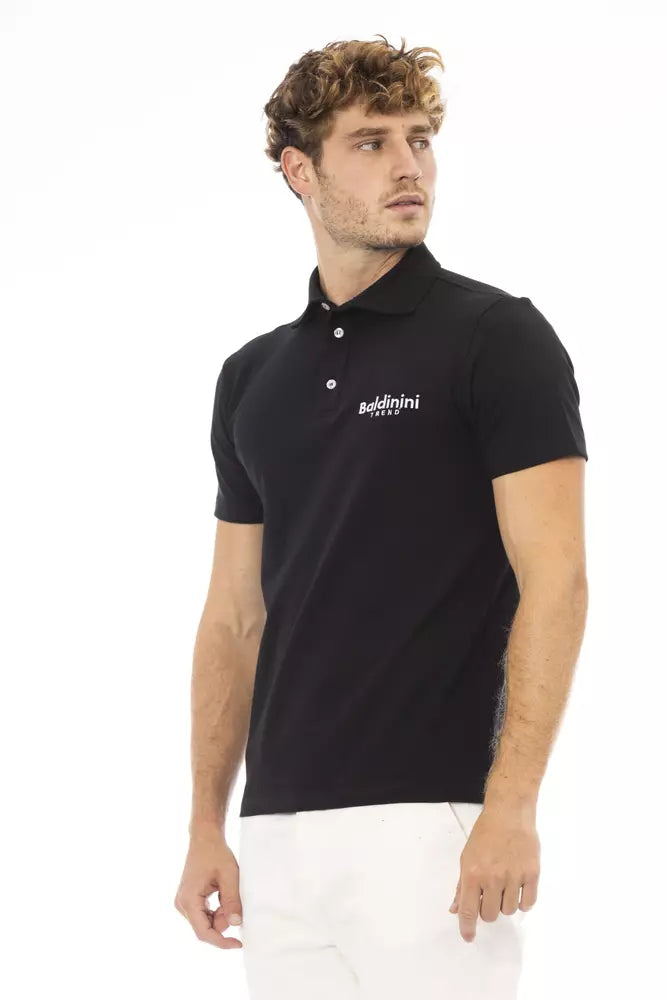 Baldinini Trend Black Cotton Men Polo-Shirt