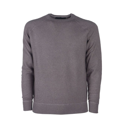 Emilio Romanelli Gray Cashmere Men's Sweater