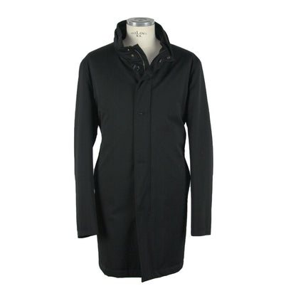 Made in Italy Black Wool Men's Jacket