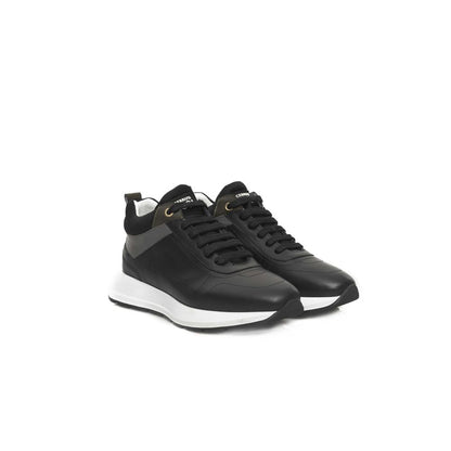 Cerruti 1881 Black Cowhide Women Sneaker Platform