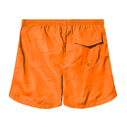 Comme Des Fuckdown Orange Polyester Men Swimwear