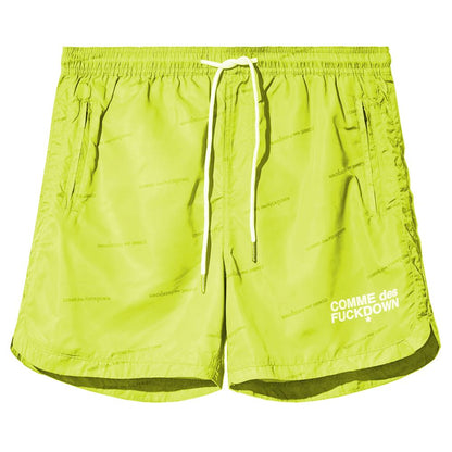 Comme Des Fuckdown Yellow Polyester Men's Swimwear Shorts