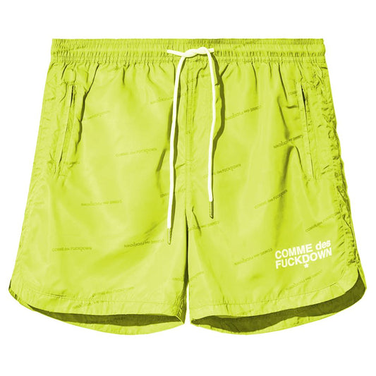 Comme Des Fuckdown Yellow Polyester Men's Swimwear Shorts
