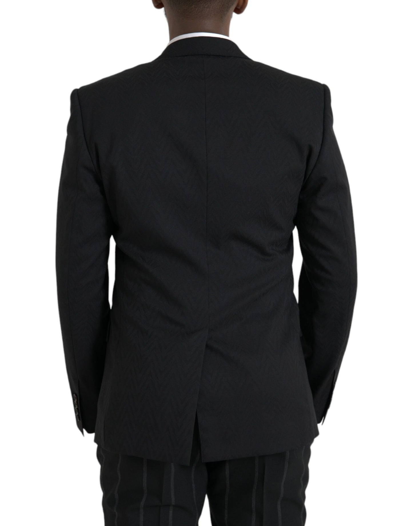 Dolce & Gabbana Black MARTINI Slim Fit Jacket Coat Blazer