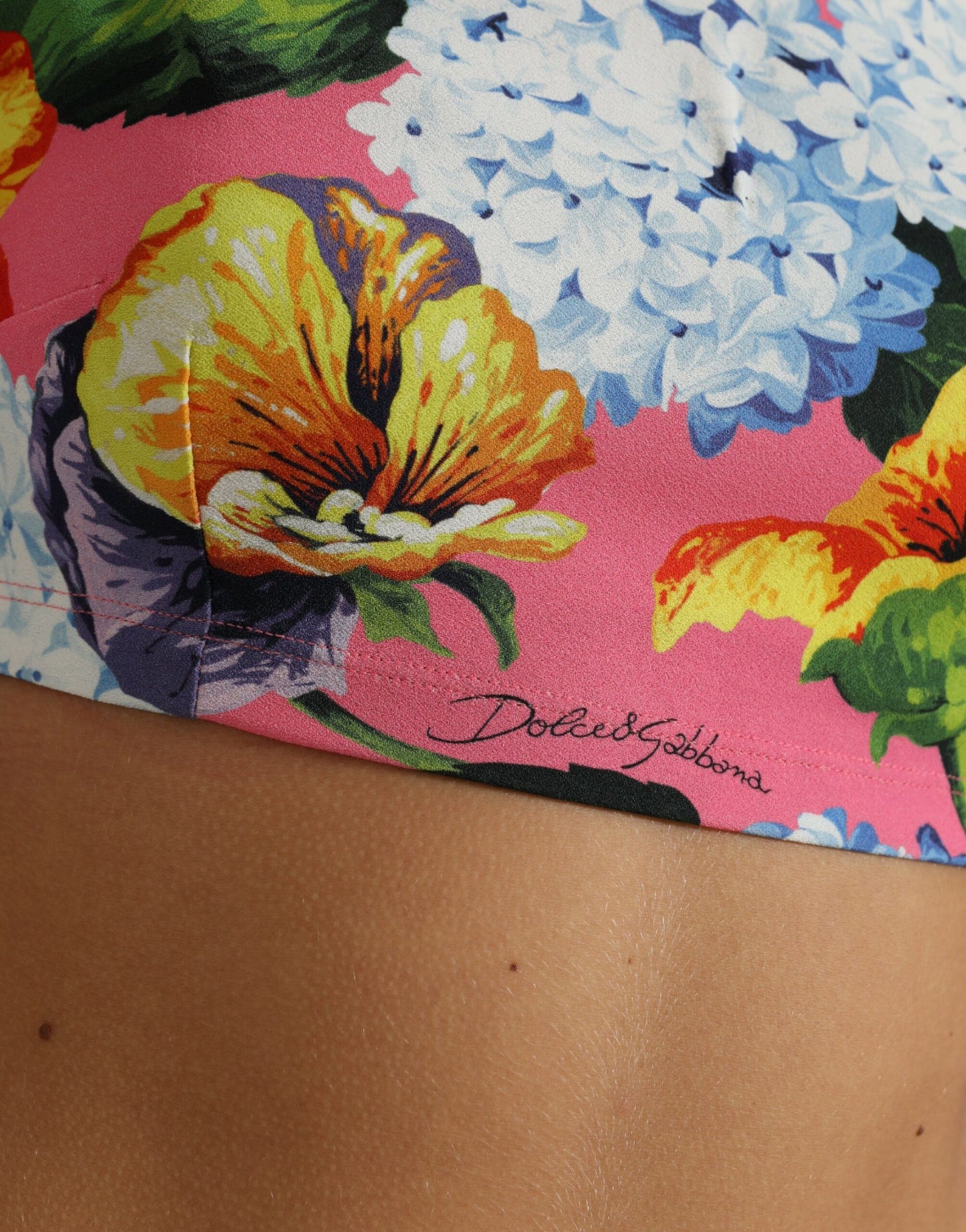 Dolce & Gabbana Floral Elegance Cropped Blouse