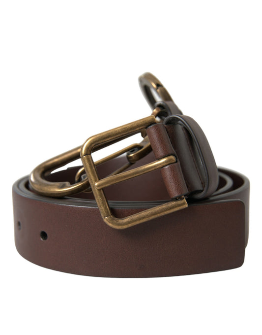 Dolce & Gabbana Elegant Calf Leather Belt with Metal Buckle Closure