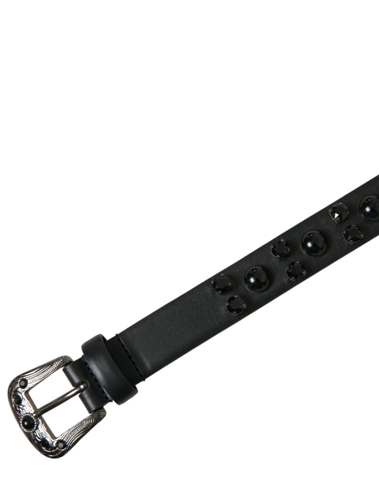 Dolce & Gabbana Engraved Logo Leather Waist Belt