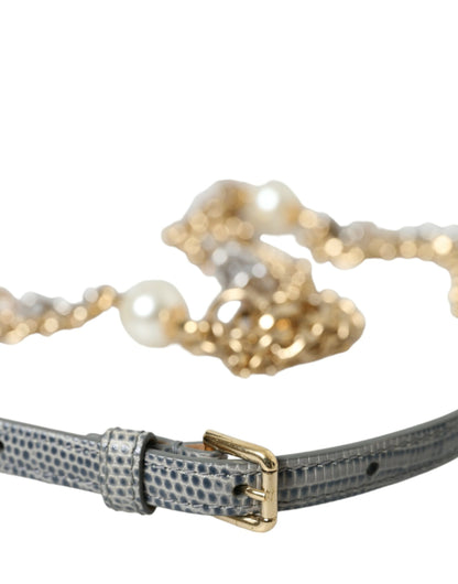 Dolce & Gabbana Elegant Crystal Bounce Waist Belt