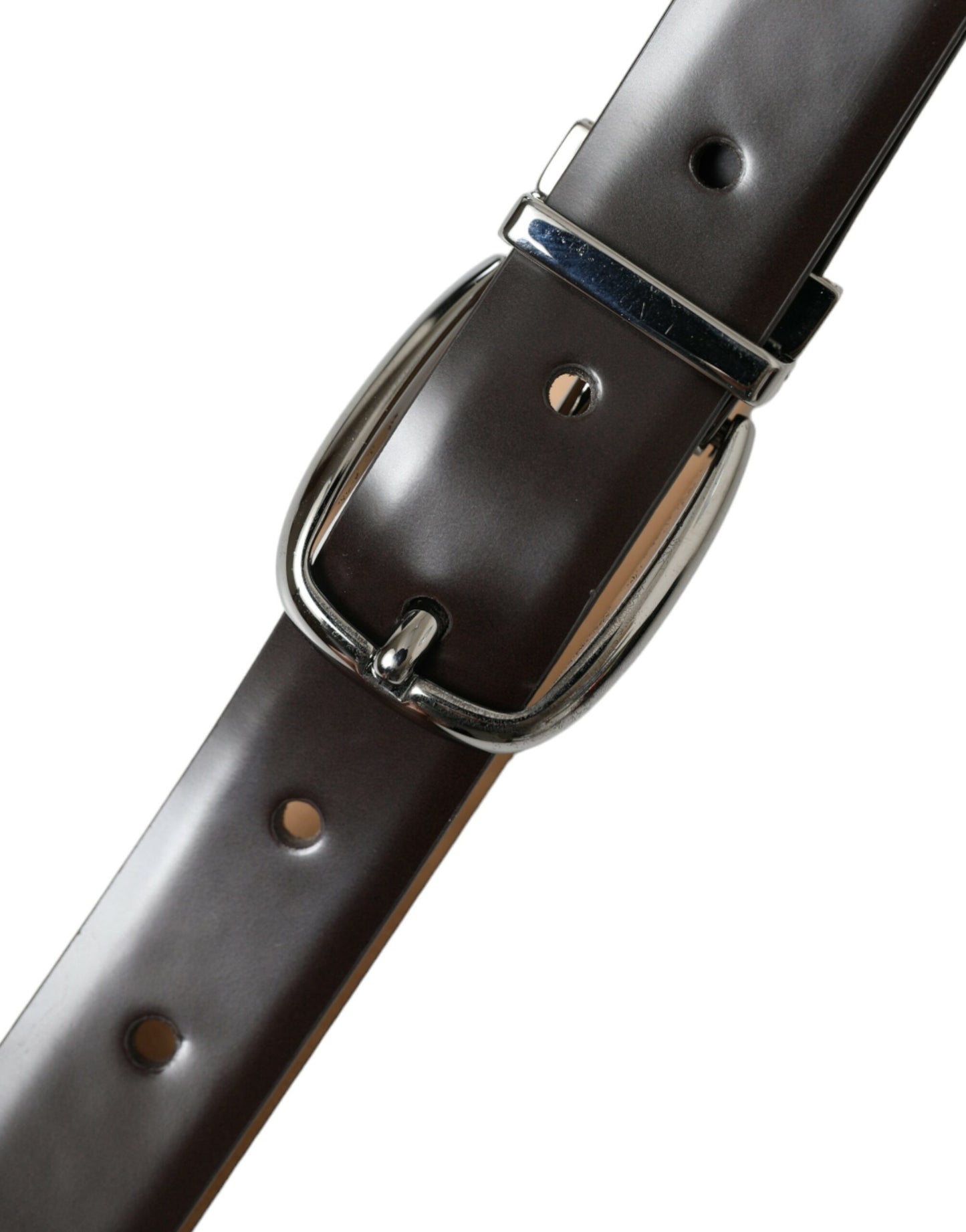 Dolce & Gabbana Elegant Leather Belt with Eye-Catching Buckle