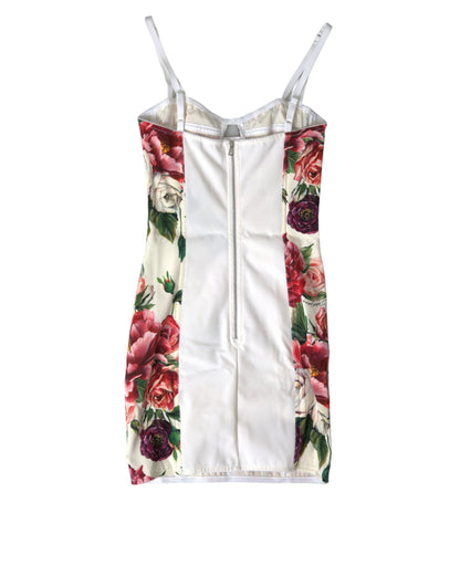 Dolce & Gabbana Floral Silk Blend Bustier Bodycon Dress