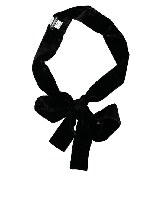 Dolce & Gabbana Black Viscose Wide Waist Women Belt