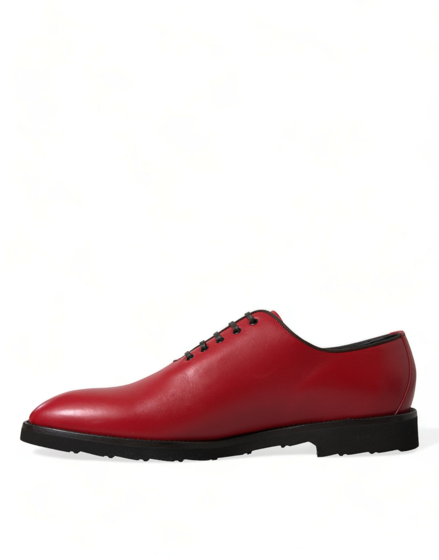 Dolce & Gabbana Elegant Red Leather Oxford Dress Shoes