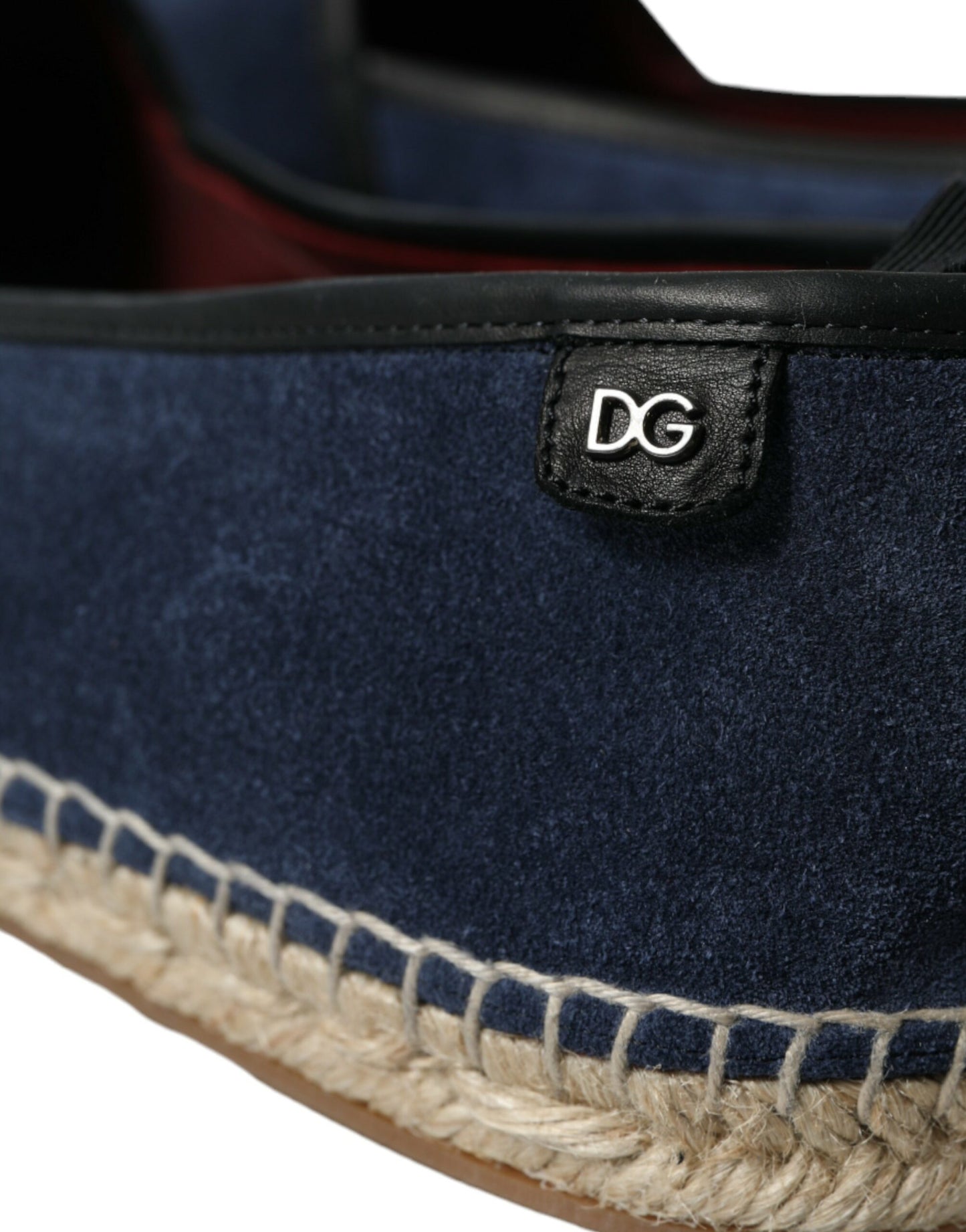 Dolce & Gabbana Elegant Navy Suede Leather Espadrilles