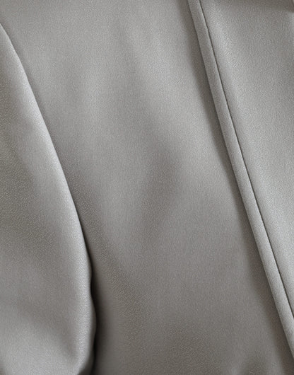 Dolce & Gabbana Elegant Silver Slim Fit Wool-Silk Suit