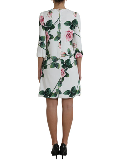 Dolce & Gabbana Elegant Floral A-Line Knee-Length Dress