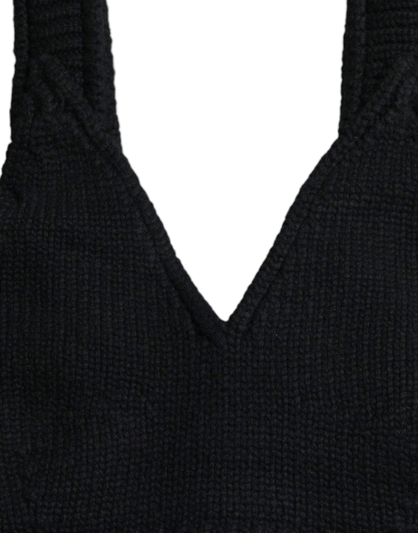 Dolce & Gabbana Elegant Black Cashmere Bustier Crop Top
