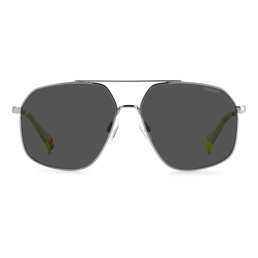 Polaroid Gray Stainless Steel Stainless Steel Sunglasses