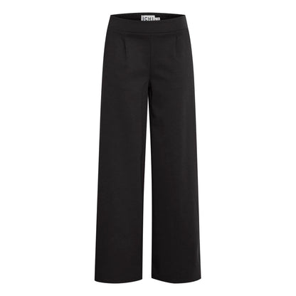 ICHI Black Recycled Polyurethane Jeans & Pant