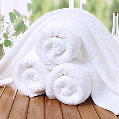 Luxury White Cotton Bath Towels – Soft, Absorbent & Quick-Drying