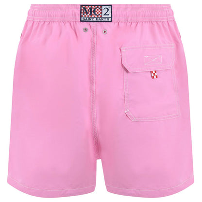 MC2 Saint Barth Pink Polyester Men Swim Trunks