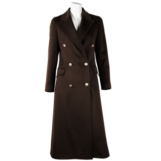 Made in Italy Brown Wool Women Coat