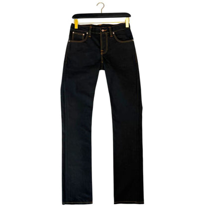 Nudie Jeans Black Cotton Men Jeans