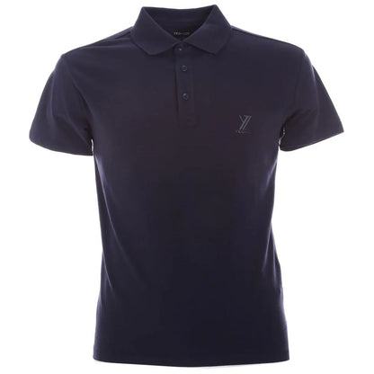 Yes Zee Blue Cotton Polo Shirt