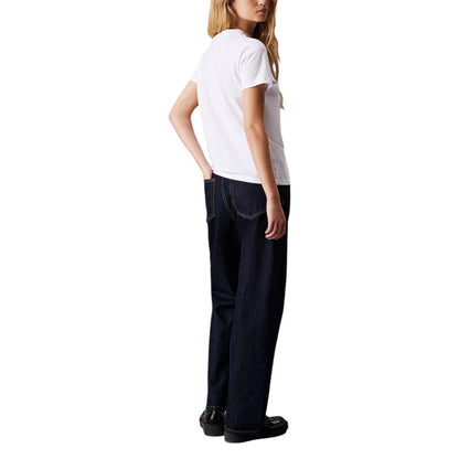 Calvin Klein Jeans White Cotton Tops & T-Shirt