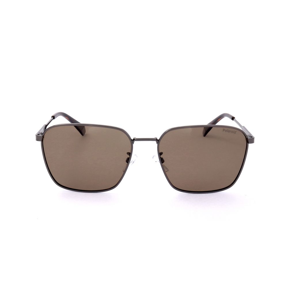 Polaroid Gray Stainless Steel Stainless Steel Sunglasses