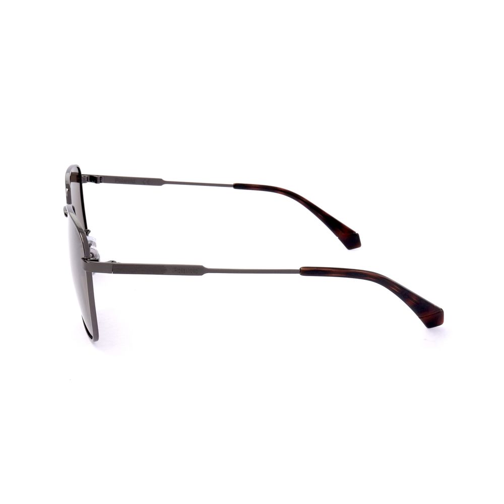 Polaroid Gray Stainless Steel Stainless Steel Sunglasses
