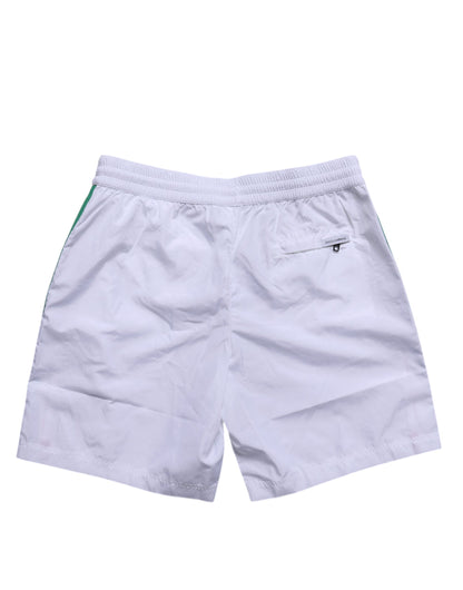 Dolce & Gabbana White Stripes Beachwear Shorts 2 Pc Swimwear