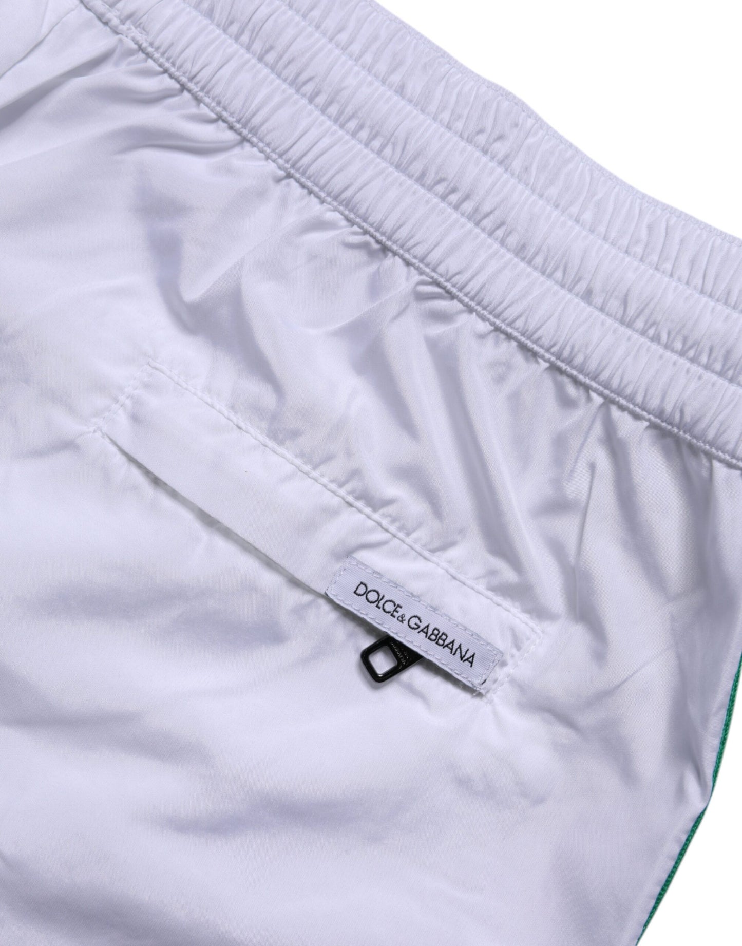 Dolce & Gabbana White Stripes Beachwear Shorts 2 Pc Swimwear