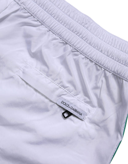 Dolce & Gabbana White Stripes Beachwear Shorts 2 Pc Swimwear