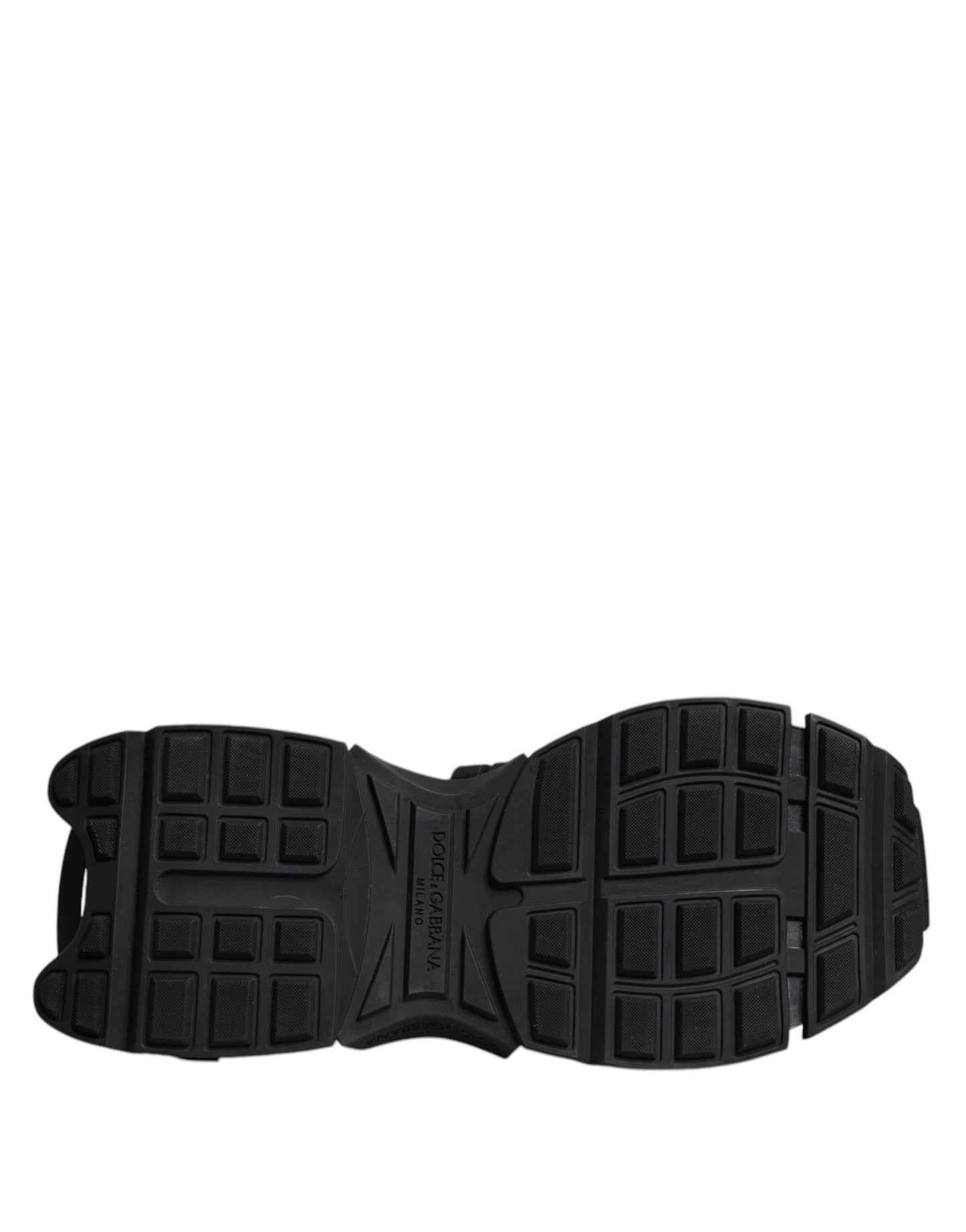 Dolce & Gabbana Black Low Top Space Lace Up Sneakers Shoes