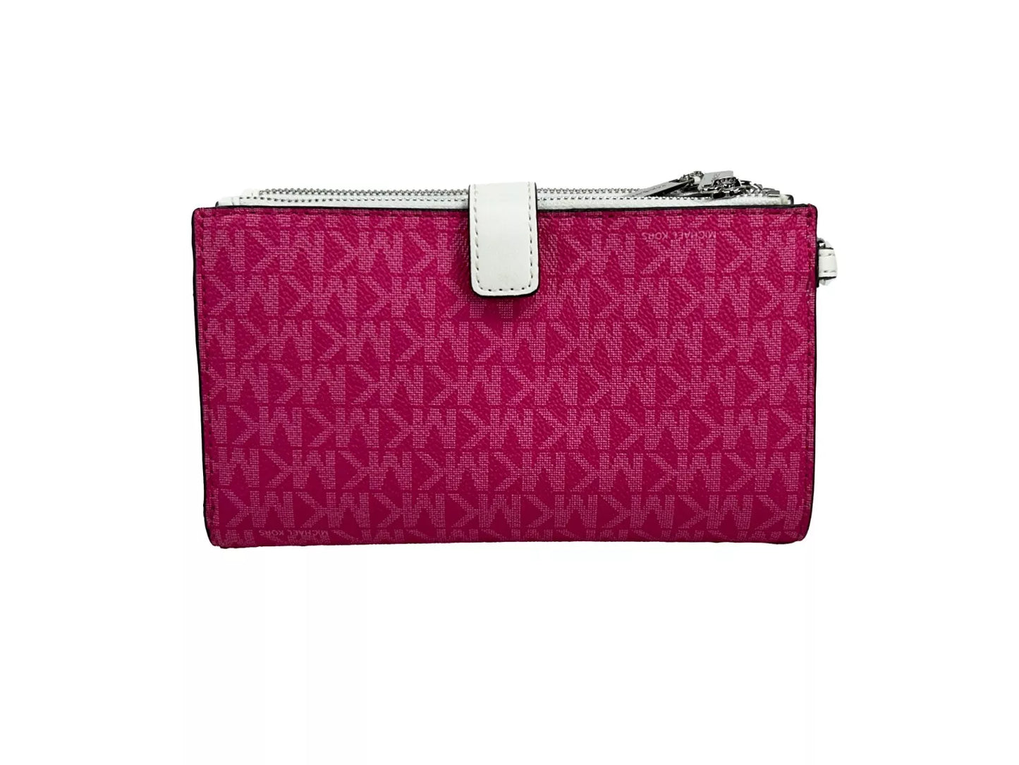 Michael Kors Jet Set Travel Double Zip Wristlet Wallet Dragon Fruit