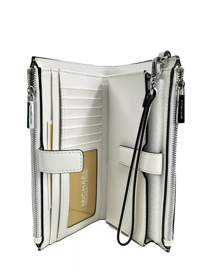Michael Kors Jet Set Travel Double Zip Wristlet Wallet Dragon Fruit