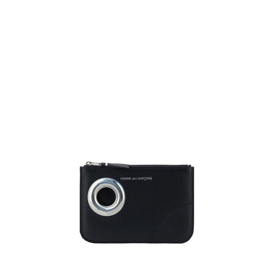 Comme Des Garçons Wallet Silver Eyelet Coin Purse