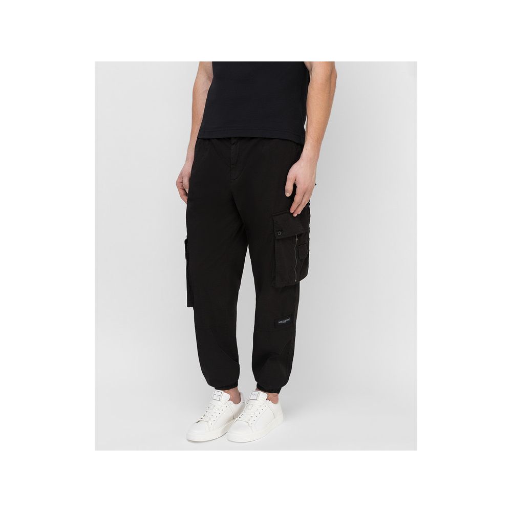 Dolce & Gabbana Black Cotton Jeans & Pant