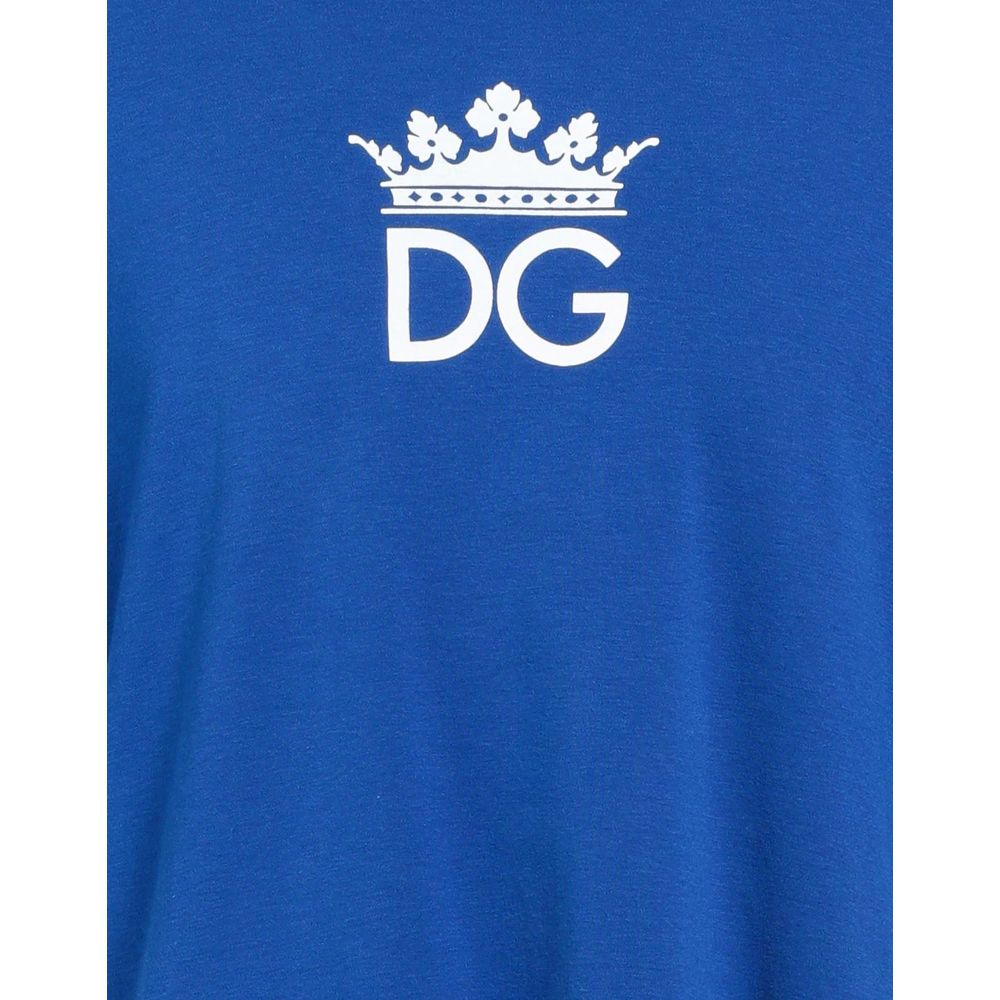 Dolce & Gabbana Blue Cotton T-Shirt