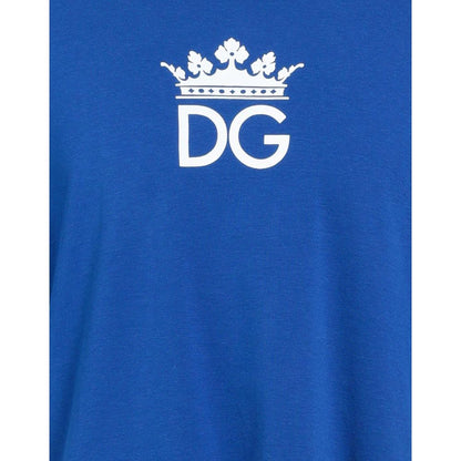 Dolce & Gabbana Blue Cotton T-Shirt