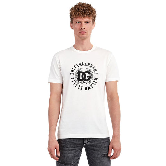 Dolce & Gabbana White Cotton T-Shirt