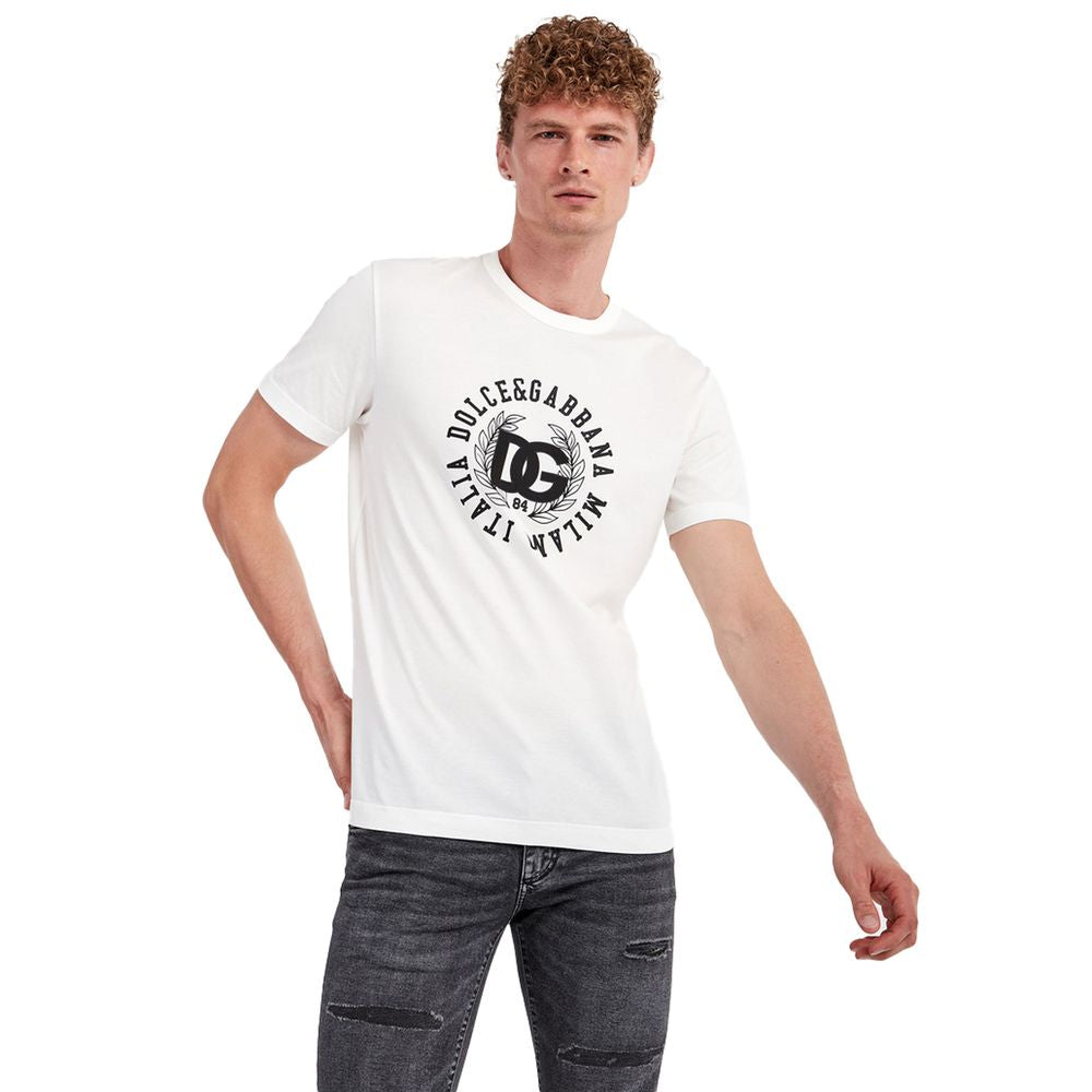Dolce & Gabbana White Cotton T-Shirt