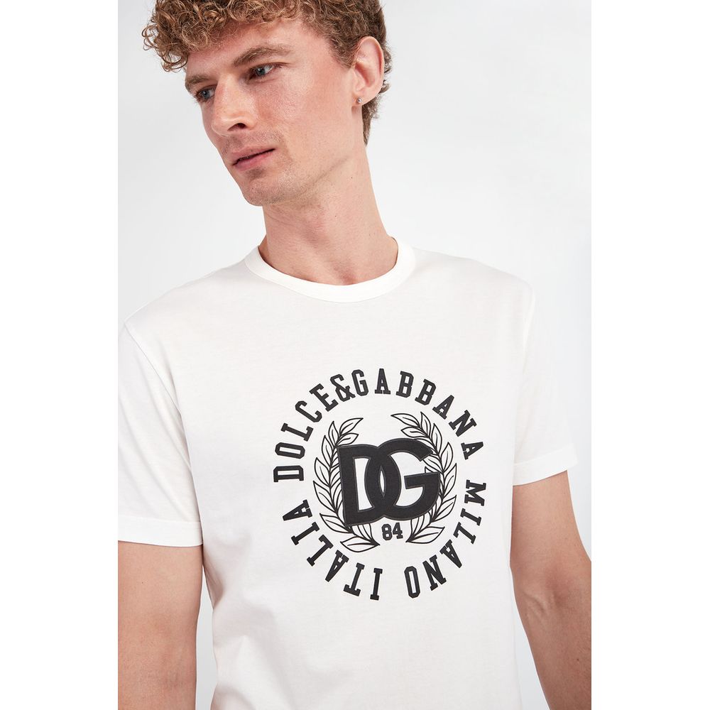 Dolce & Gabbana White Cotton T-Shirt