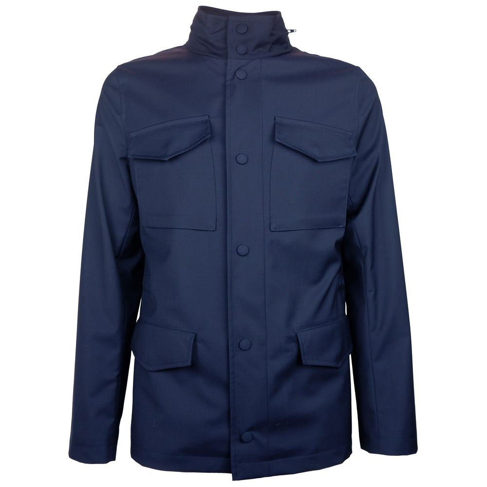 Made in Italy Blue Wool Jacket