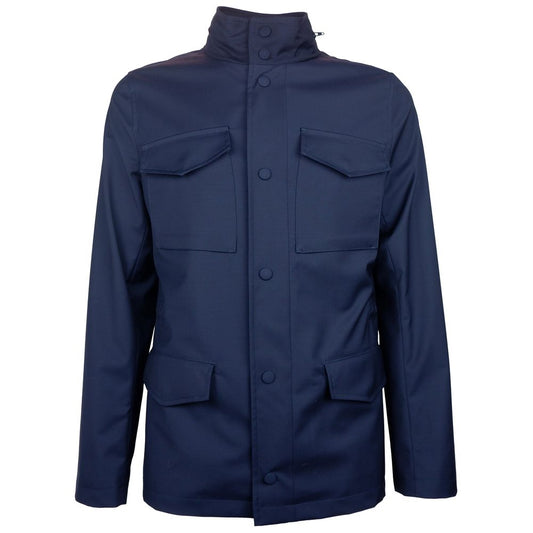 Made in Italy Blue Wool Jacket