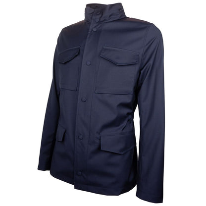 Made in Italy Blue Wool Jacket